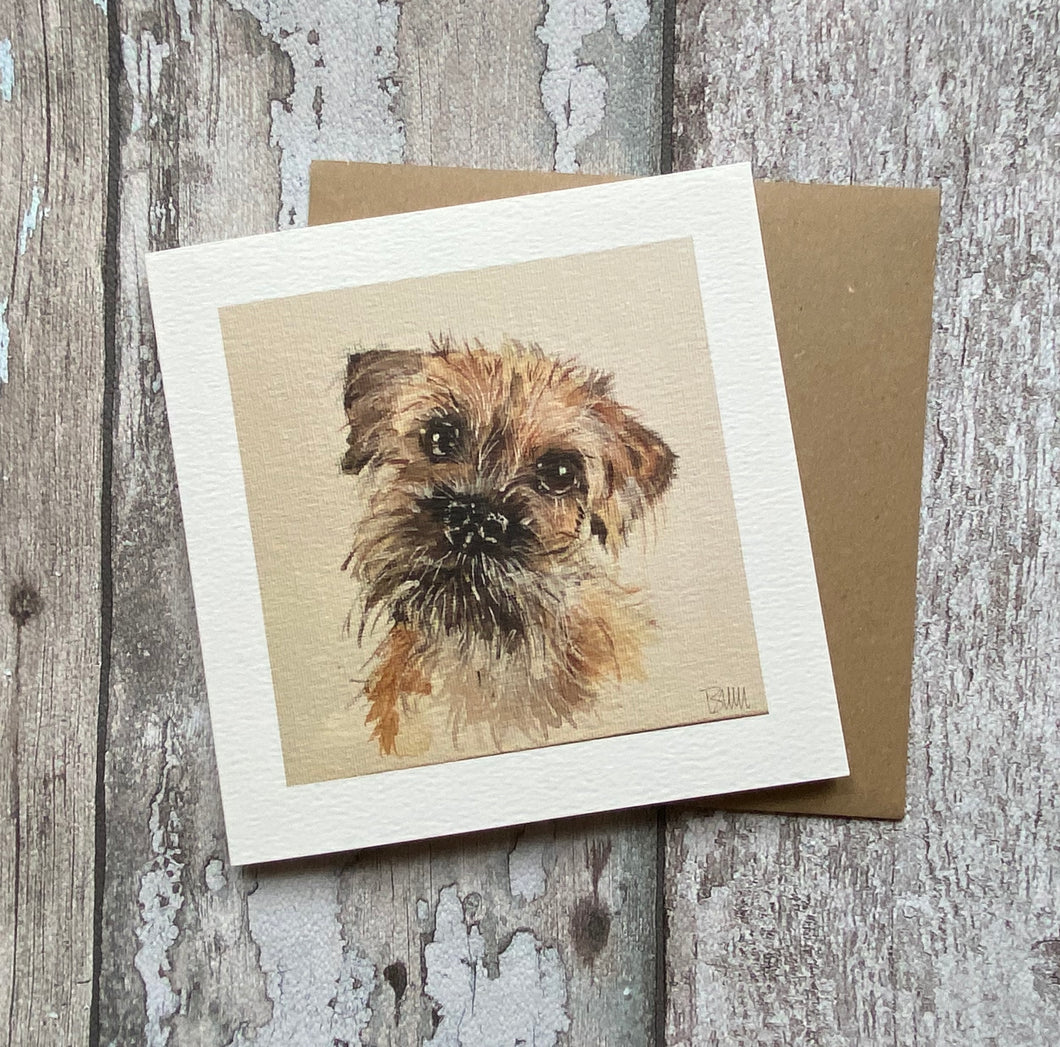 Greetings card - Border Terrier