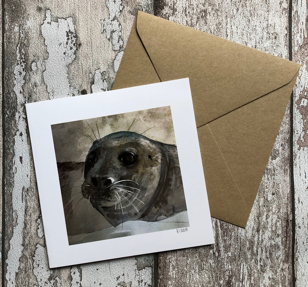 Greeting Card - Grey Seal
