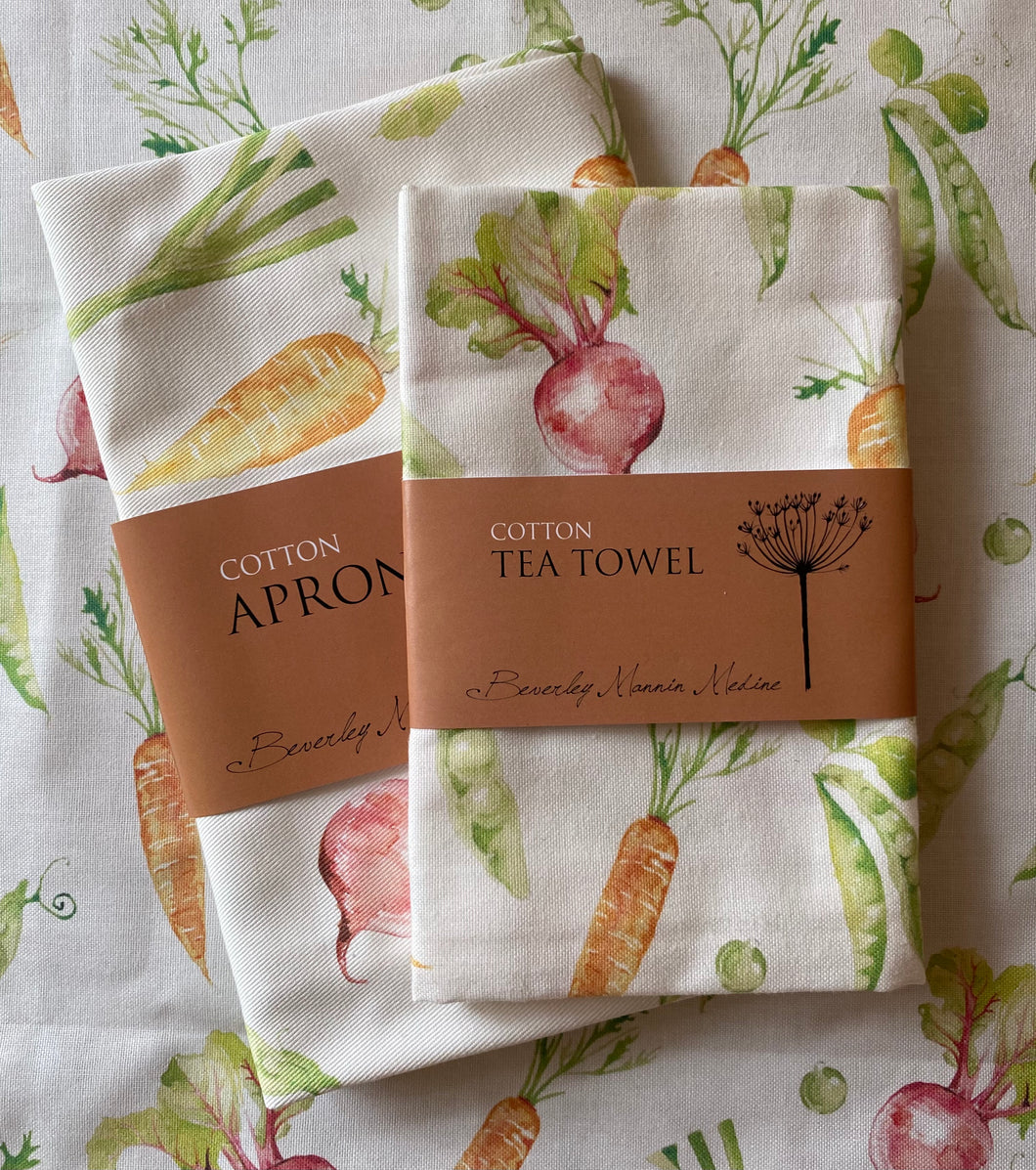 Adult Apron and tea towel set - Grow your own