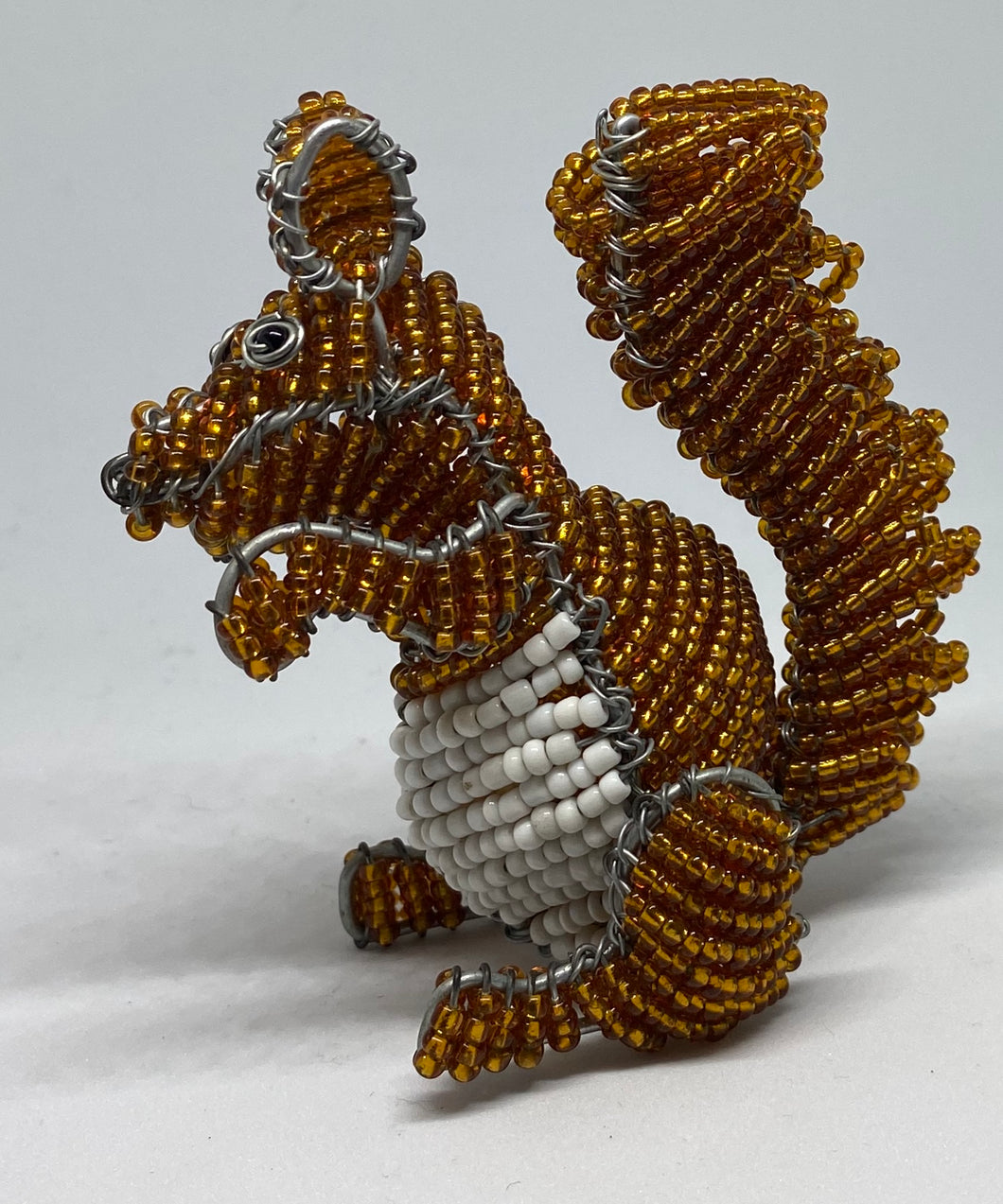 Beaded Red Squirrel - Hand Crafted