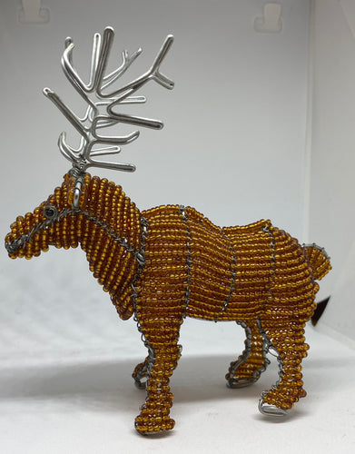 Beaded Highland Stag - Hand crafted