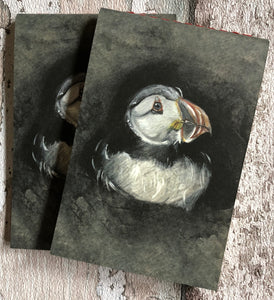 Small lined notebook - Nesting Puffin